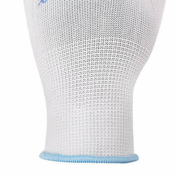 登升 #669涤纶PU半挂手套 13针涤纶掌浸PU手套 精密手套 定制 白色 8码 12副