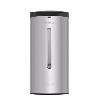 艾克（AIKE）AK1255 不锈钢皂液器自动感应壁挂式消毒器洗手器免接触高速皂液盒洗手液盒 曜石黑 泡沫款