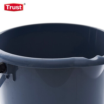 安赛瑞 塑料水桶 圆形提桶 9L 物业酒店带刻度清洁桶 灰色 5253 特耐适Trust 企业可定制 710060