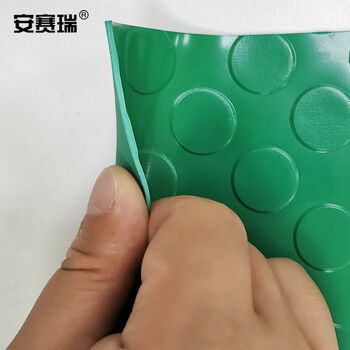 安赛瑞 牛津防滑地垫 0.9×15m PVC塑料防滑地垫 仓库走廊橡胶地垫 加厚耐磨牛津塑料垫1mm 绿色700032