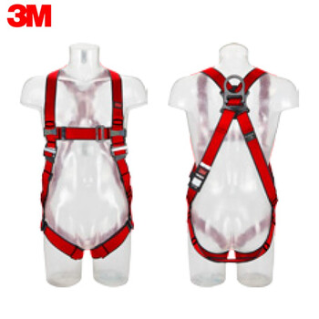 3M 1161728 保泰特P200 五点式全身式安全带，后背D型环，红色，M/L号定做 1条（交期30天）