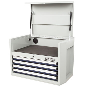 普沃克工具柜汽修汽保零件柜28寸4抽屉工具箱零件车带电工具设备维修移动工具柜 RM92804E