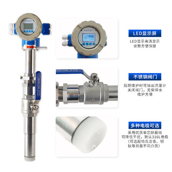 匡建仪表（CONJANT）LDG插入式电磁流量计液体污水流量计大口径管道4-20输出485通讯 分体式 DN450-DN600 