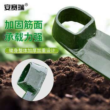 安赛瑞 锄头 开荒翻地农用除草条锄头 1.2米椿木长柄钢制园林园艺锄头 27102