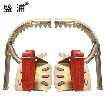 盛浦 木杆脚扣200型 电工脚扣 爬树脚扣S-JK-200A 4-6米线杆用 直径100-200mm可调