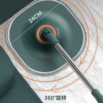 庄太太 雅绿方型款2个拖布 净污水分离旋转礼品套装拖把ZTT-9019