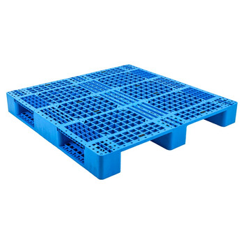 时通 塑料托盘 叉车仓库托盘网格川字1111防潮板物流垫仓库货架垫1100*1100*150全新料蓝色