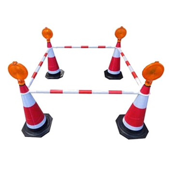 京速 PVC路锥连接杆 伸缩杆 反光固定杆 施工隔离杆 交通路障棒 一根价 固定蓝白2米