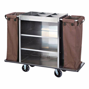 益美得 LK1006 酒店服务清洁车加厚多功能手推车 5寸轮(拆装型)