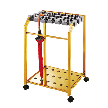 南 J-8A 方管带锁雨伞架 18头镜金 雨伞架雨伞桶雨伞收纳架挂伞架放伞架