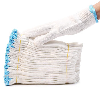 者也（ZYE）防护手套 加厚尼龙手套 棉线细纱加密耐磨工作劳保手套 毛纺棉特一级GYZ600 120双 