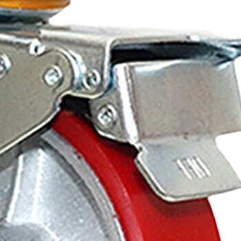 稳斯坦 重型脚轮 刹车轮 铁芯聚氨酯PU工业轮子 （5寸刹车-承重300kg）1个 WST160