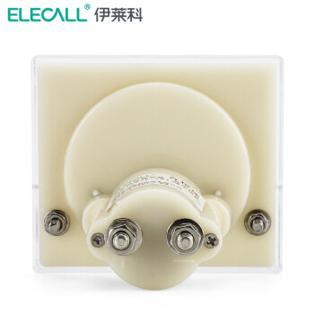 伊莱科(ELECALL)直流电压表85C1 指针式表头安装式小型机械伏特表1~3KV维修电压 白色 直流20V