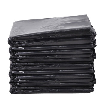 益美得 LJD12144 商用大号垃圾袋物业环卫平口塑料袋黑色 120*140cm（50只4丝）