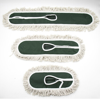 海斯迪克 尘推平板拖把排拖 90CM绿色替换布 办公室家政工厂车间商场保洁吸水去污可拆卸 (1个装) HK-7002