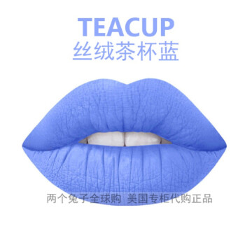 口红独角兽丝绒雾面哑光唇彩唇釉口红南瓜色豆沙色 浅蓝色 teacup茶杯