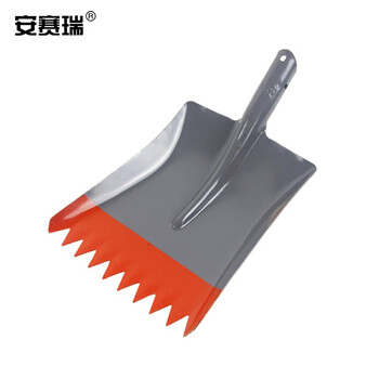 安赛瑞 锯齿锰钢冰铲 破冰铲锰钢路面除冰工具 1.2米钢柄 多功能铁锨铲 扫雪除雪铁锹700579