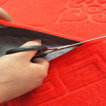 兰诗（LAUTEE）WSD0011 PVC压花地毯酒店走廊迎宾整铺耐脏防滑地垫 大红 宽1.8m*长1.8m