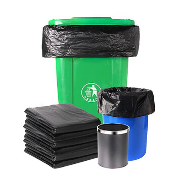 品之德 加厚黑色垃圾袋餐饮酒店物业环卫大号超大特大塑料袋加厚90x110CM 3丝（50只）