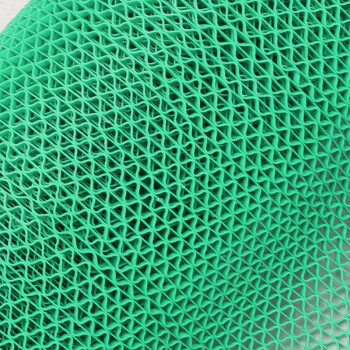 雅的 5.0加密S型疏水镂空PVC地毯 厨房厕所游泳池防滑地垫 红色 1.2*15米 /张