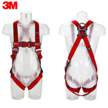 3M 1161731 保泰特P200 五点式全身式安全带D 型环 红色 XL号定做 1条（交期30天）