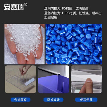 安赛瑞 零件柜 元件物料收纳柜螺丝储物柜整理柜 抽屉式器件柜工具柜样品柜 100小抽透明带门 200215