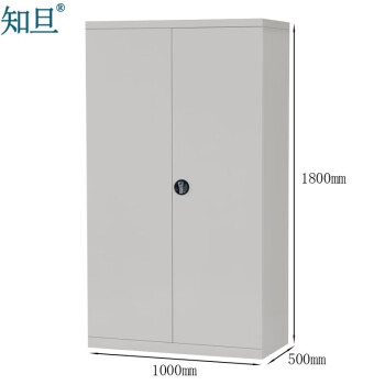 知旦 重型工具柜 双开门置物柜多功能器材柜双开零件柜 单抽三挂板三层板可调节 611321灰色