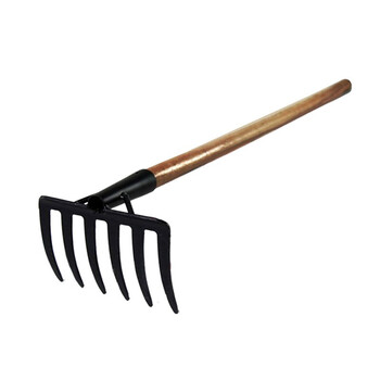 益美得 WY4135 农用园林园艺工具户外除草耙落叶耙松土耙 刮镐+1.2米长木柄