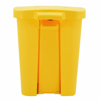兰诗（LAUTEE）LJT-1289 医疗脚踏垃圾桶 医院诊所用废弃物收集桶 黄色-40L