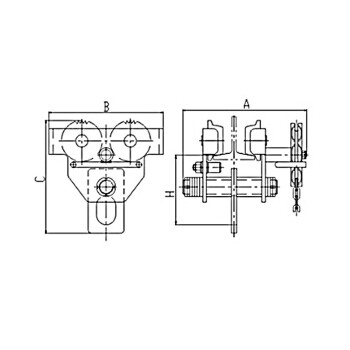 山城 GCL 10T*3m 手拉单轨小车 1台