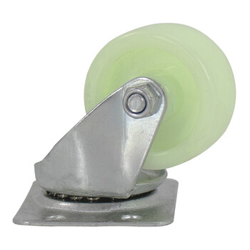 赫思迪格 JG-89 肥仔脚轮转向轮 白PP万向轮 尼龙家具椅子桌椅滑轮 1寸白PP万向轮