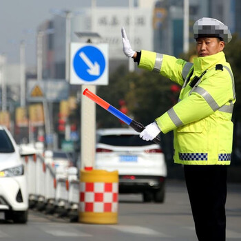 趣行 交通安全指挥棒 红蓝色54cm（充电款配充电器）闪光棒道路指挥棒应急闪光LED灯警示消防棒