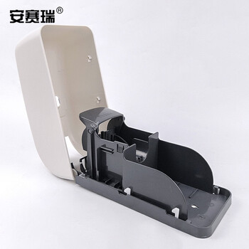 安赛瑞 手动泡沫皂液器 壁挂式洗手液瓶 400ml 卫生间泡沫机清洁机  白色 710090