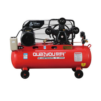 泉有（quanyou） 装修级皮带式活塞空压机 QY-JW-0.36/8(220V)（带木架）高压木工喷漆打气泵空气压缩机