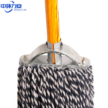 中环力安【白15cm木杆】木杆拖把棉线大堂老式墩布尘推拖布工厂物业吸水拖把