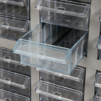 贺曼75抽透明色带门零件柜元件柜抽屉式工具柜零件盒螺丝分类存储柜物料柜