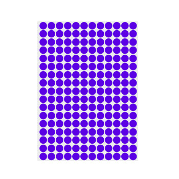 飞尔（FLYER）不干胶分类记号贴 彩色圆点贴 圆点标签颜色贴纸【紫色 10MM 一张204枚】50张起批
