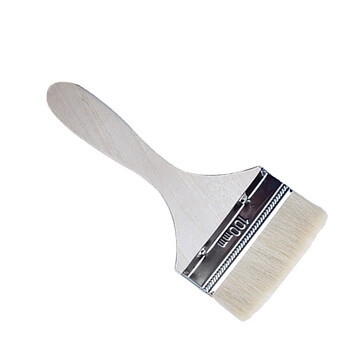 者也 羊毛刷软毛刷木柄清洁涂料乳胶油漆刷清灰刷无痕刷 油烧烤烘培小刷子 3寸羊毛刷（10把）