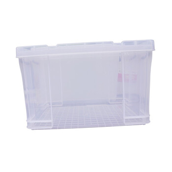 元汗691密封塑料收纳箱45cm*34cm*28cm 2个 透明衣物整理箱玩具储物箱搬家打包箱 定制