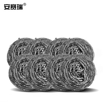 安赛瑞 钢丝球 金属不锈钢清洁球 食堂厨房刷锅刷碗 除锈去污 100个装 12621