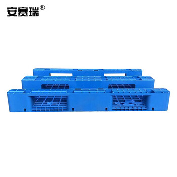 安赛瑞 川字塑料托盘 仓库货架防潮托盘 叉车塑料托盘卡板栈板 塑料网格重型托盘 130×110×15cm 23736