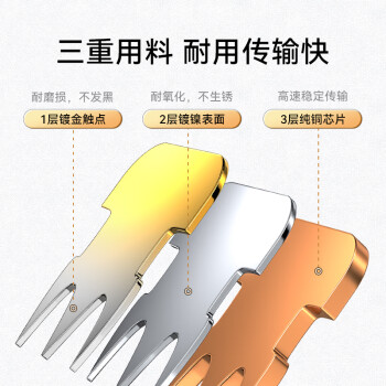 胜为（shengwei）六类水晶头6类千兆网络网线接头 RJ45工程级电脑网线连接器 Cat6水晶头镀金100个 CRJ6100E