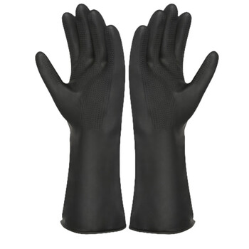 雄星  工业手套CY55cm耐酸碱化学防腐蚀耐磨防水耐油防油橡胶手套