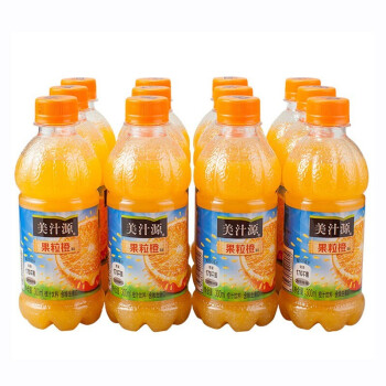 美汁源果粒橙橙汁饮料果味果肉果汁饮料小瓶300ml12瓶装24瓶整箱饮品