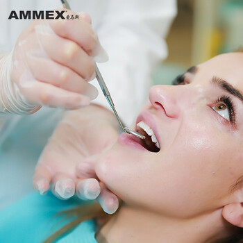 爱马斯AMMEX GPX3MP 44100一次性透明PVC手套加工餐饮清洁手套 定做 100只/盒 M码