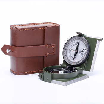雅恪尚 97式指南针指北针地质罗盘仪测量里程测距仪俯仰角估距器户外野营装备