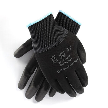 霍尼韦尔（Honeywell）劳保手套 2100251CN PU浸胶透气耐磨王防滑 尼龙13针织 9码10副