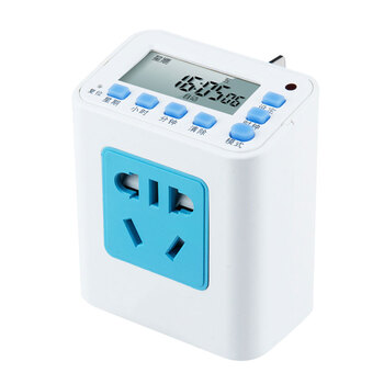 保拉(Paola) 定时器插座10A 倒计时电子定时通断电开关 定时转换器 智能循环时控开关插座T02