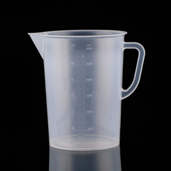 冰禹 BYlj-311 塑料计量杯 透明量杯烧杯 带刻度杯 测量杯容量杯 5000ml