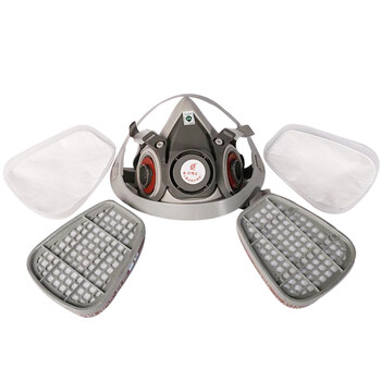 普达 KN95呼吸防护套装 防毒口罩 防毒半面罩FD410 410+P-B-1滤毒盒2个+滤棉2片套装